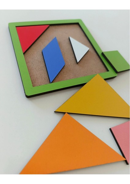Luxury Ahşap Tangram Puzzle 1 Adet