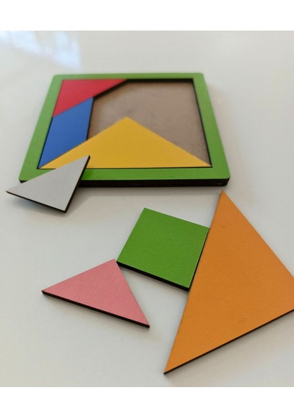 Luxury Ahşap Tangram Puzzle 1 Adet