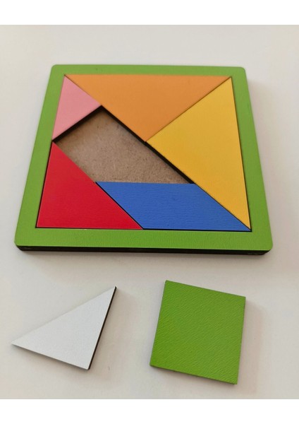 Luxury Ahşap Tangram Puzzle 1 Adet
