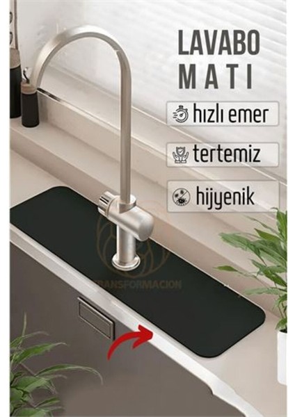 Luxury Modacar Su Emici Lavabo Matı Hızlı Emen Musluk Matı 1 Adet