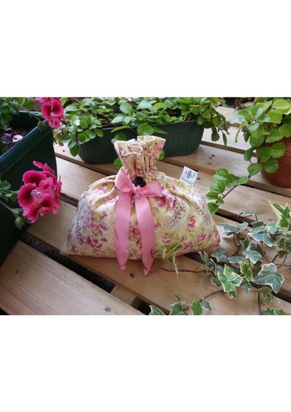 Luxury Sarı Şal Desenli 2,5 kg Erzak-Bakliyat Torbası BEG_0378 1 Adet