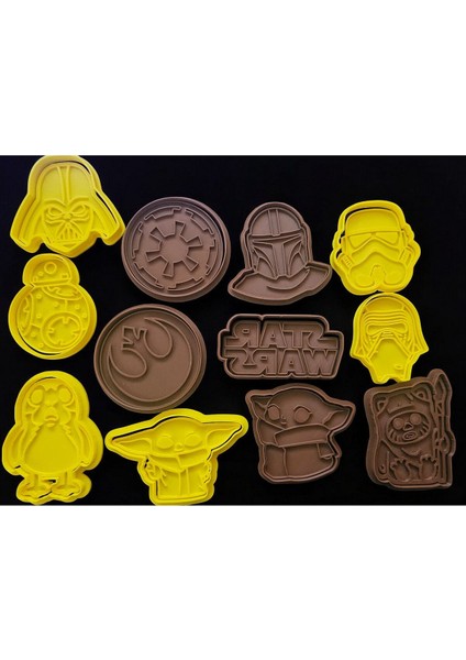 Luxury Star Wars Temalı Kurabiye Kalıbı Hamur Şekillendirici Seti 1 Adet
