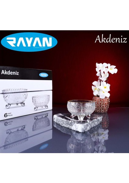 Luxury Akdeniz 6'lı Ayaklı Kase 1 Adet