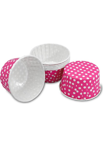 Luxury Muffin Kek Kapsülü Pembe Puantiye Büyük Boy 50LI x 5 Paket - K29 1 Adet fiyatları
