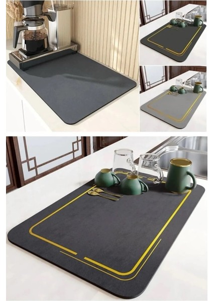 Luxury Siyah Bulaşık Kurutma Örtüsü 40*50 1 Adet