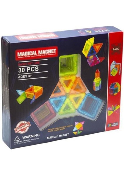 Luxury Al Magnet Mıknatıslı Geometrik Şekiller 30 Parça 1 Adet