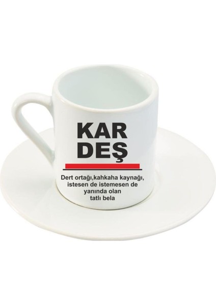 Luxury Kardeş Yazılı Türk Kahvesi Fincanı 1 Adet