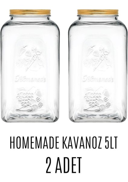 Luxury Homemade 5 Lt Turşu Erzak KAVANOZU-2ADET 1 Adet