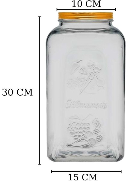 Luxury Homemade 5 Lt Turşu Erzak KAVANOZU-2ADET 1 Adet