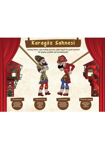 Luxury Karagöz Sahnesi (Hacivat Karagöz) Gölge Oyunu 1 Adet