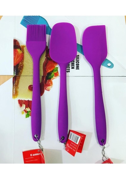 Luxury Üç Parça Mor Silikon Set. 1 Adet