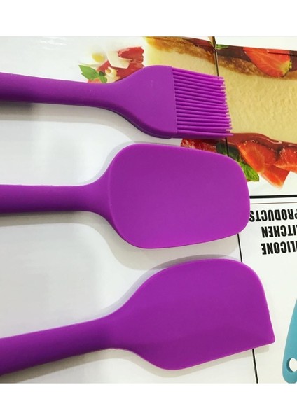 Luxury Üç Parça Mor Silikon Set. 1 Adet modelleri