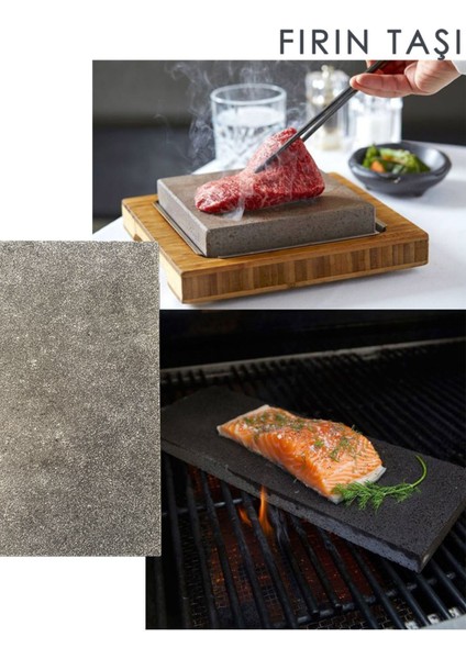 Luxury Doğal Bazalt Taşı Pişirme Levhası Şeflerin Tercihi Fırın Mangal Pizza Taşı 30 cm x 30 cm 1 Adet fırsatları