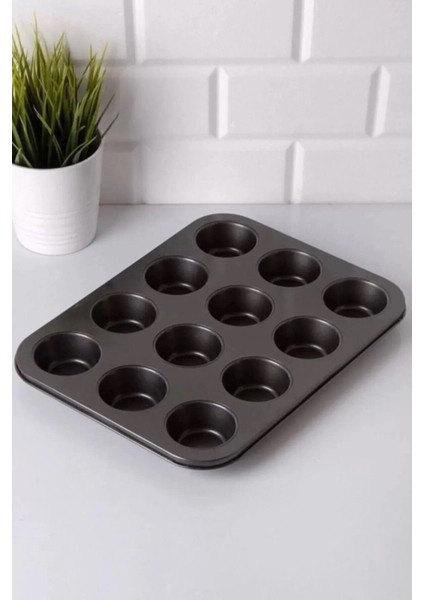 Luxury Teflon Muffin Kek Kalıbı 12LI 1 Adet