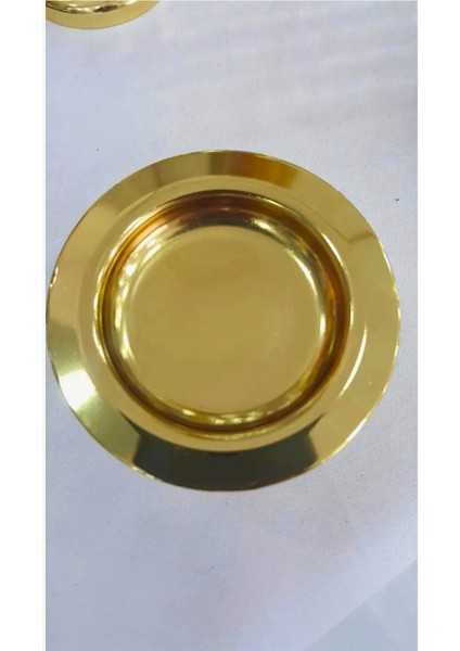 Luxury 6lı Gold Mini Lokumluk Dekoratif Gold Kaplama 6 Adet Lüks Makaronluk Kahve Yanı Sunumluk 1 Adet