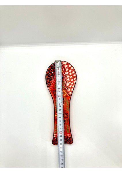 Luxury Renkli Geleneksel Motifli Seramik Kaşıklık Turuncu 23 cm 1 Adet fiyatları