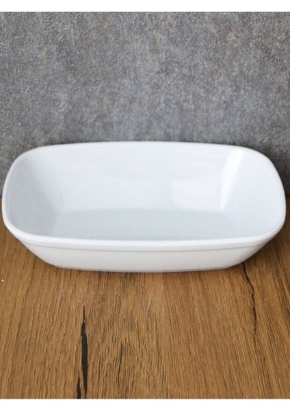 Luxury 6 Adet Sosluk Kahvaltı Tabağı Beyaz Melamin 13X9CM Çerezlik Lokanta Tabldot Serpme Kahvaltılık 1 Adet