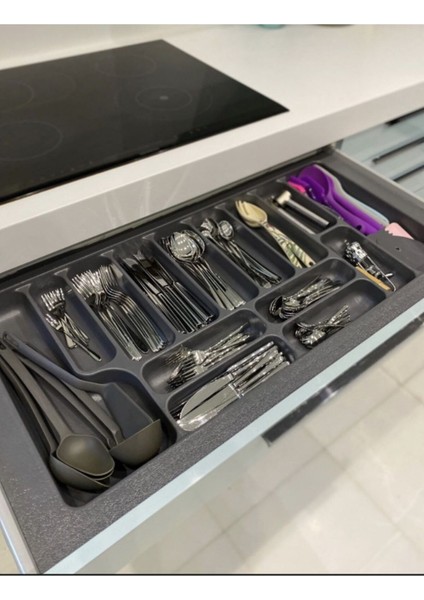 Luxury 94*49 Gri Çekmece Içi Düzenleyici Kaşıklık 1 Adet fiyatları