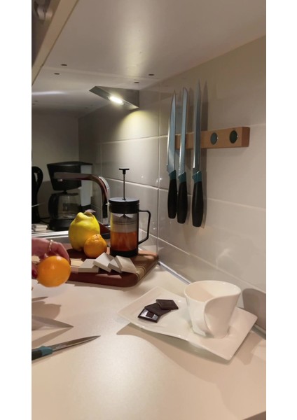 Luxury Masif Ahşap Bıçak Tutucu Mıknatıslı 1 Adet