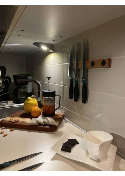 Luxury Masif Ahşap Bıçak Tutucu Mıknatıslı 1 Adet