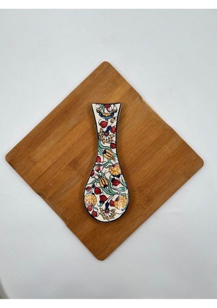 Luxury Geleneksel Çini Desenli Kirli Kaşık Altlığı, Kaşıklık 03 1 Adet
