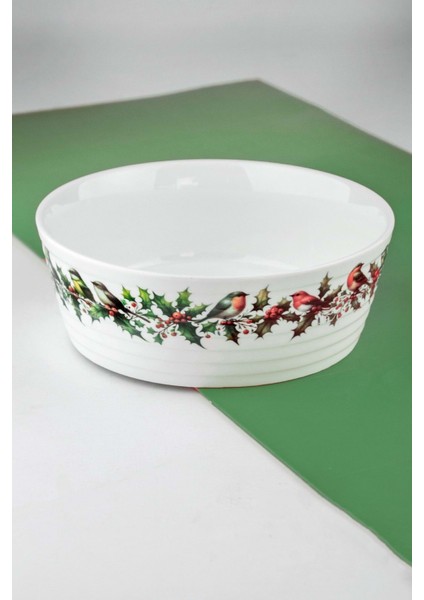 Luxury Christmas Birds Porselen Salata Kasesi 1 Adet
