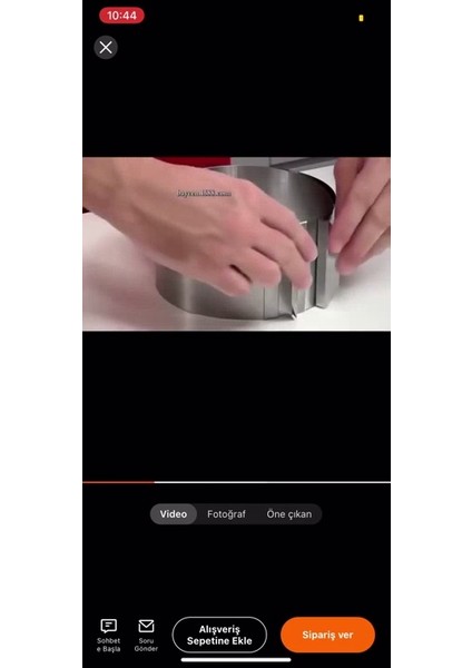 Luxury Kek ve Pasta Paslanmaz Yuvarlak Kelepçeli Ayarlanabilir Kalıbı Çember Ayarlanır Pandispanya Kalıp 1 Adet