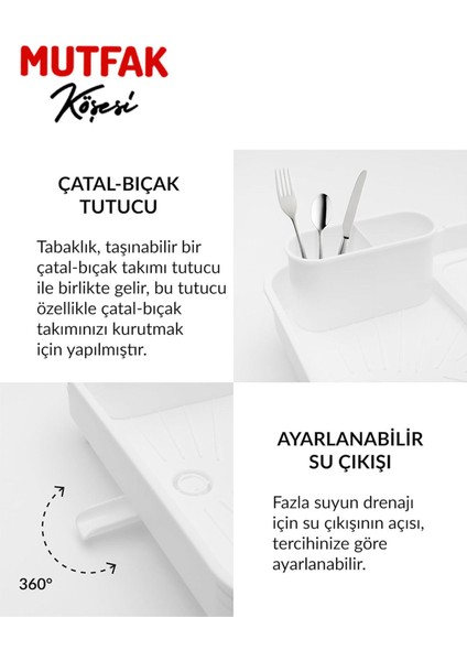Luxury Açılır Kapanır Sürgülü Bulaşıklık, Bulaşık Sepeti - Beyaz 1 Adet modelleri