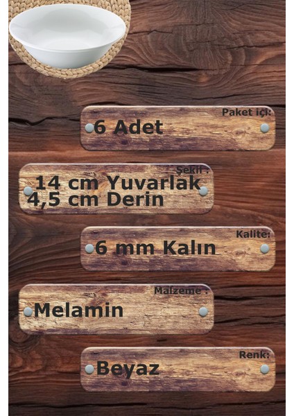 Luxury Mimhome 14CM 6"inch Sade Beyaz Kase: Outdoor Piknik Kamp Yemek Tabağı 1 Adet fırsatları