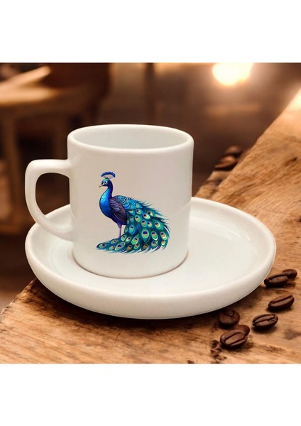 Luxury Jungle Tavuz Kuşu Figürlü Kahve Fincanı 90 ml 1 Adet