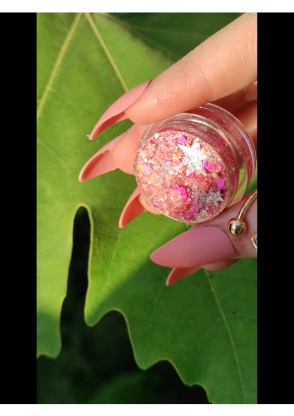 Luxury Parlak Glitter Simli Far Jel Forumlu Parlak Işıltılı Vücut-Yuz Simi 1 Adet