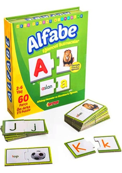 Luxury Diytoy Alfabe - Harfler Eğlenceli Bulmacalar 2-6 Yaş Tamamlama Eşleştirme Zeka Kartları 1 Adet modelleri