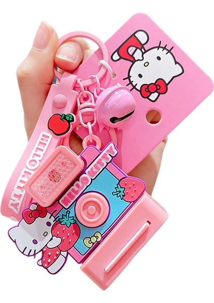 Sanrio Kt Kedi Ekose Balon Çiftler Anahtarlık Araba Anahtarlık Kolye Küçük Hediyeler (Yurt Dışından)