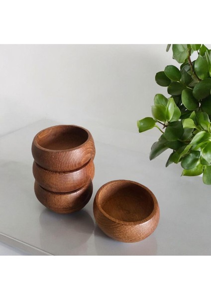 Luxury 4 Adet Bambu Ağacından Üretilmiş Ahşap Doğal Çerezlik 1 Adet