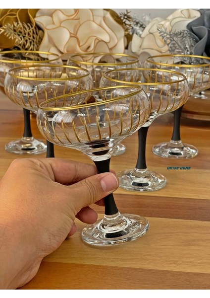 Luxury Paşabahçe 6'lı Dondurmalık Özel Kesim Gold Yaldızlı Dondurma Kasesi Çerezlik Hediyelik Çeyizlik Lüx 1 Adet fiyatları