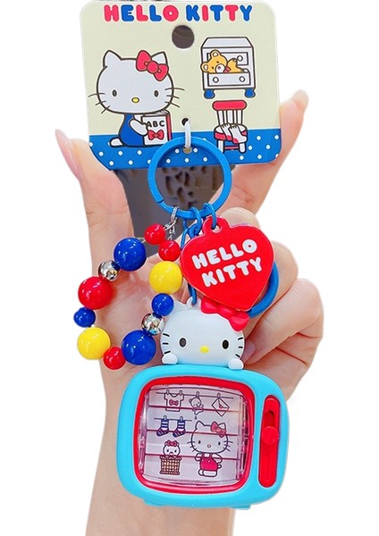 Sanrio Kt Kedi Ekose Balon Çiftler Anahtarlık Araba Anahtarlık Kolye Küçük Hediyeler (Yurt Dışından)