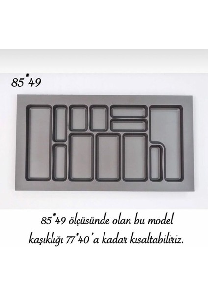 Luxury Çekmece Içi Kaşıklık 85*49 cm 77*40 cm Kadar Kesilebilir. 1 Adet