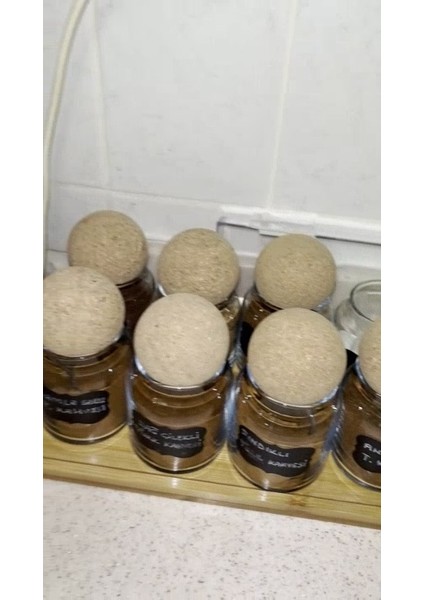 Luxury Bambu Kapak Kavanoz 800ML 1 Adet