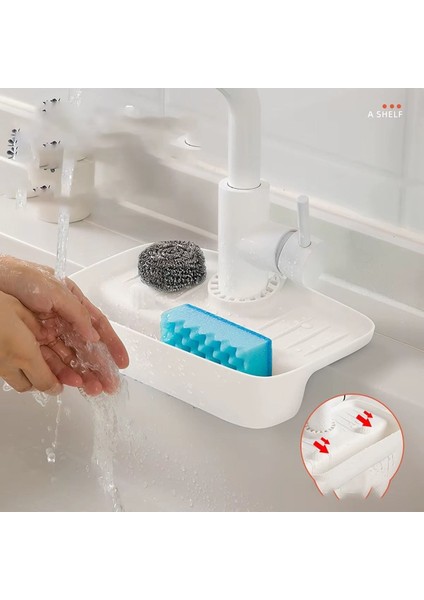 Luxury Musluk Düzenleyici Evyelik | Mutfak Lavabo Tezgah Üzeri Bölmeli Organizer 1 Adet fiyatları