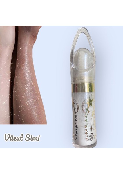Luxury Vücut Simi Işıltılı Süngerli Body Sparkle Powder 1 Adet
