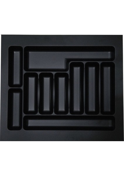 Luxury 55X49 cm Çekmece Içi Düzenleyici 55 cm Siyah Kaşıklık 55 cm Kepçelik (50X40 cm E Kadar Kesilebilir) 1 Adet