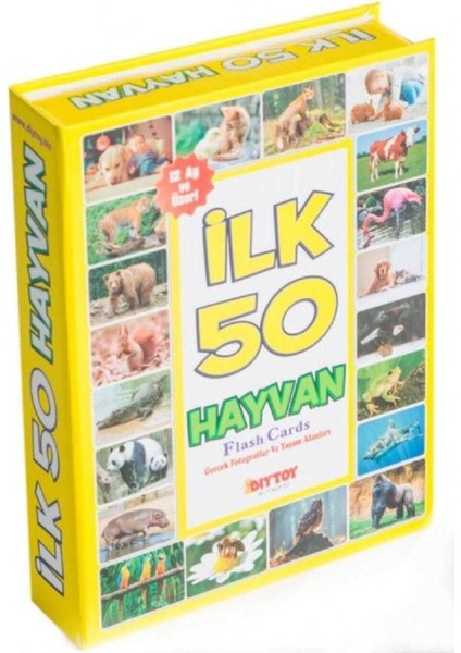 Luxury Flash Cards 3’lü Set ( Ilk 50 Meyve Sebze - Ilk 50 Hayvan - Ilk 50 Sözcük ) 1 Adet modelleri