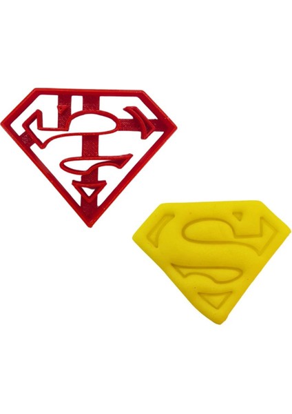 Luxury Özel Seri Kurabiye Kalıbı Superman Logo 1 Adet