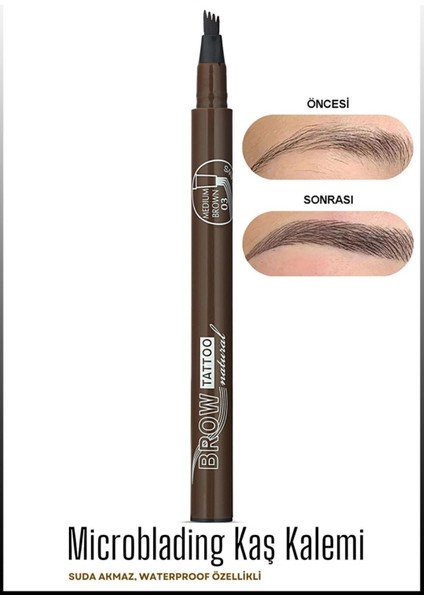 Luxury Natural Kaş Dövme Kalemi Long Lastıng&waterproof No:03 1 Adet