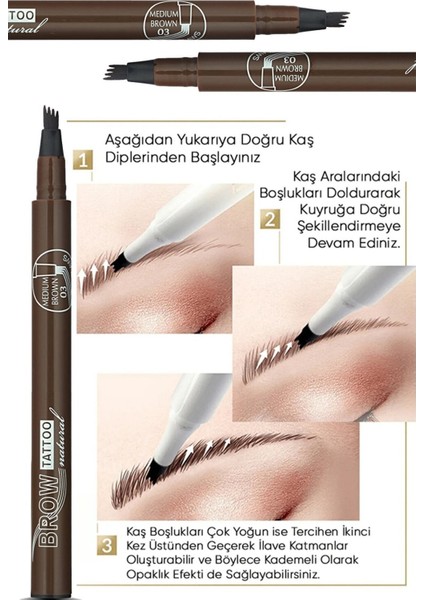 Luxury Natural Kaş Dövme Kalemi Long Lastıng&waterproof No:03 1 Adet