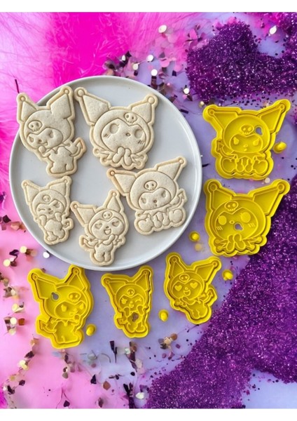 Luxury Kuromi Kurabiye Kalıbı & Hamur Şekillendirici 5'li Set 1 Adet