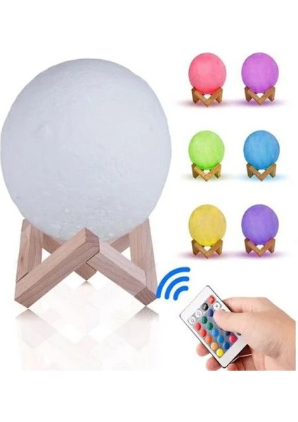 3D Ay Lamba Şarjlı ve Kumandalı fiyatları