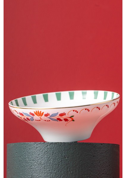 Luxury Istanbul Porselen Nar Fine Bone Kase Yeşil 14 cm 1 Adet fiyatları
