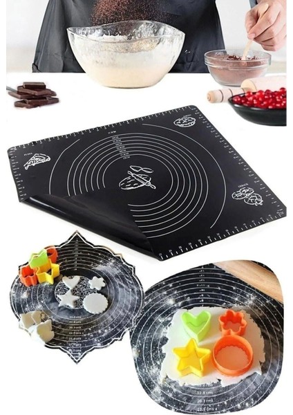 Luxury Silikon Büyük Boy Hamur Açma Matı 45X65CM 1 Adet
