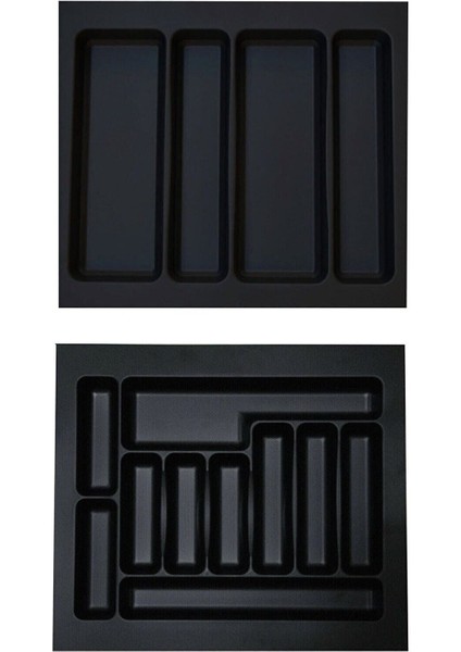 Luxury 2li Set 55X49 cm Düzenleyici 55 cm Siyah Kepçelik & 55 cm Siyah Kaşıklık (48X40 cm E Kesilebilir) 1 Adet